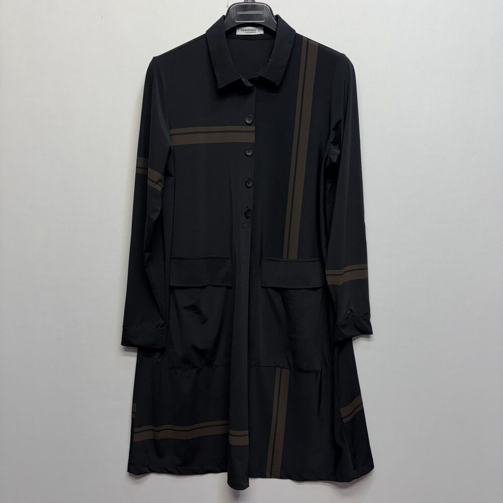 Tekbika by Alembika Women Shirt Dress Size 3 US (10-12) Long Sleeve C124 -6